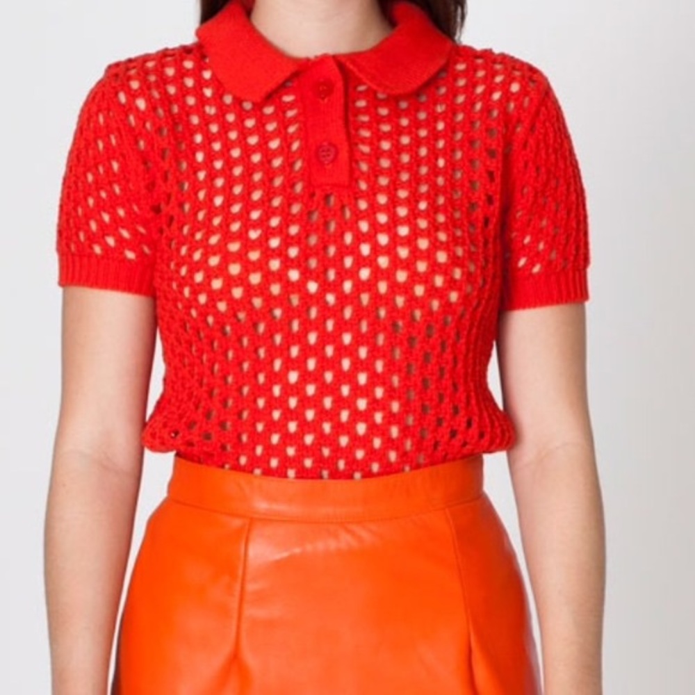 American Apparel knit tennis shirt